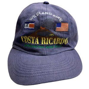 Costa Ricardo Wildland Fire Baseball Hat Cap Lid Strap Fit Navy Blue